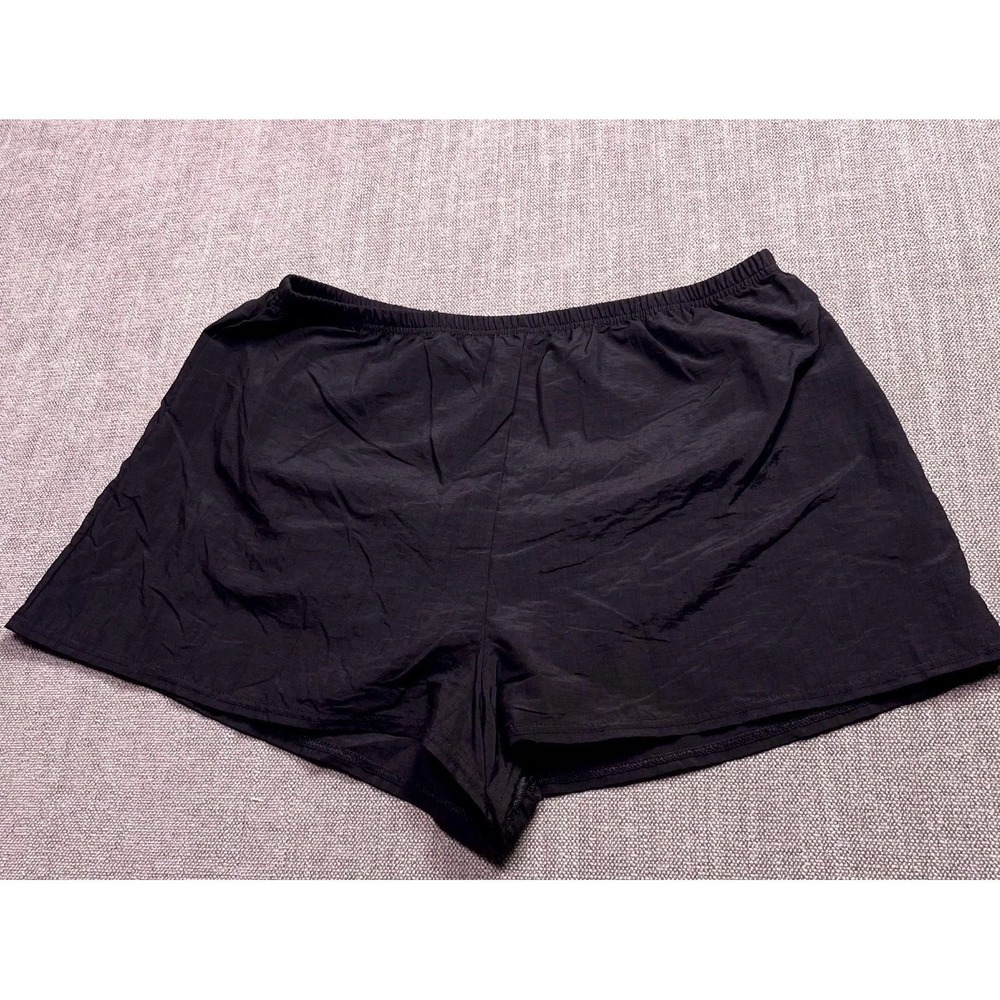 Baltex Swim Shorts Womens 12 Black Mesh Lined Elastic Waist Stretch Summer Beach